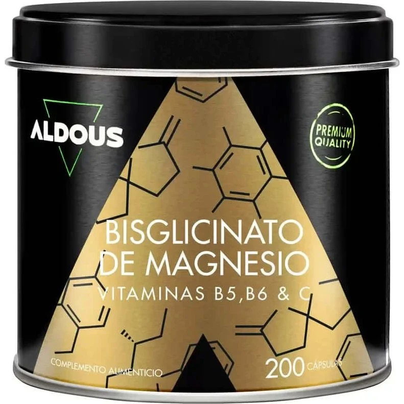 Aldous Bio Bisglicinato Magnesio con Vitamine C, B5, B6 - 200 Capsule