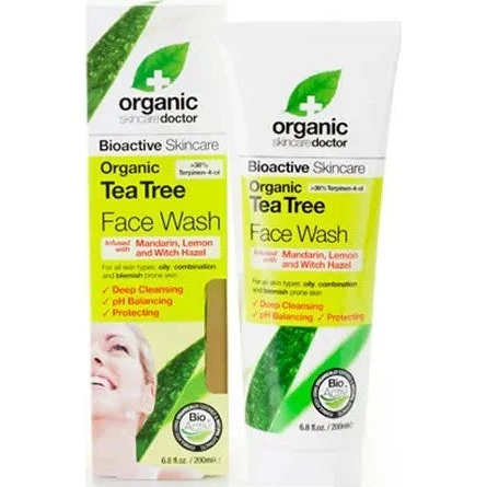 Dr Organic Tea Tree Detergente Viso Purificante 200 ml
