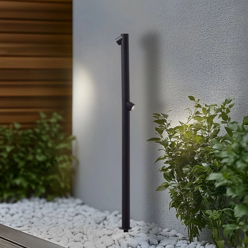 Luzian Lampada LED da Giardino H120 con Picchetto - Lindby - Nera