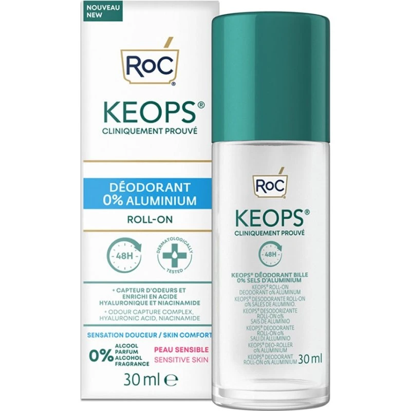 ROC Keops Deodorante Roll-On 0% Alluminio 30 ml