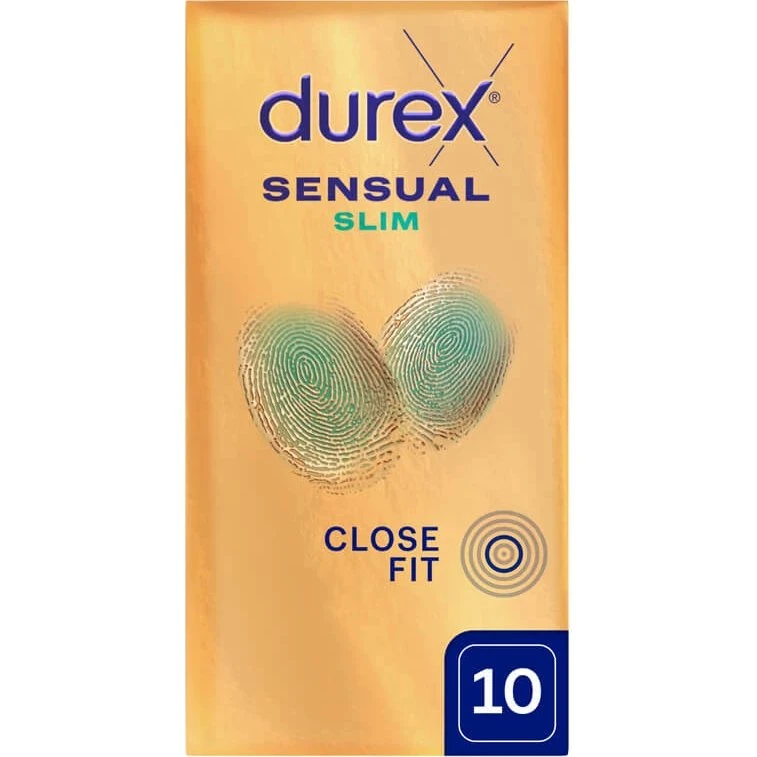 Durex Sensual Slim Preservativi Ultrasottili, 10 Pz
