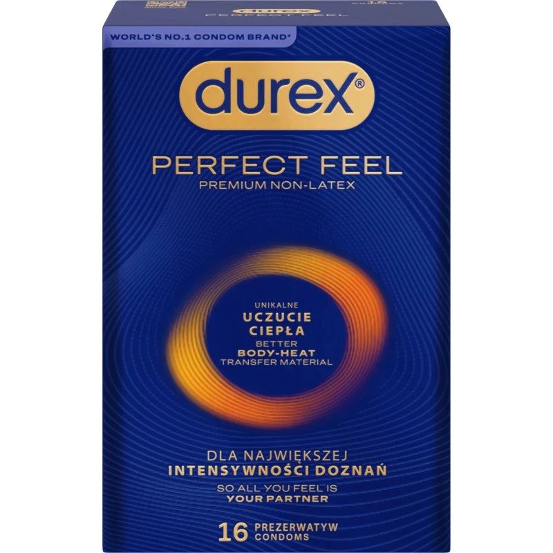 Durex Perfect Feel Premium Non-Latex, 16 pezzi
