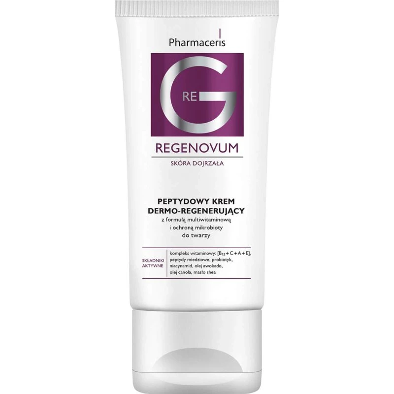 Pharmaceris G Regenovum Crema Viso Dermo-Rigenerante ai Peptidi, 50 ml