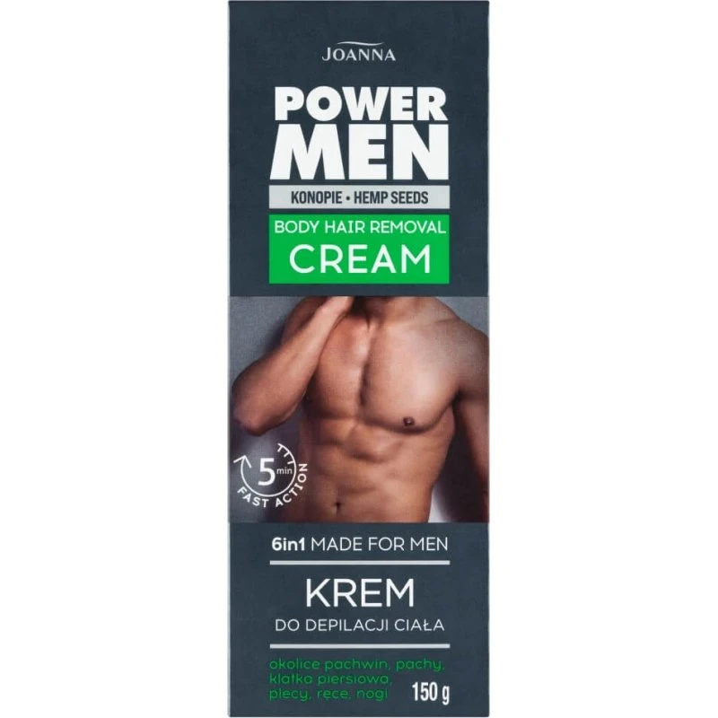 Joanna Power Men Crema Depilatoria per Corpo per Uomo 150 g