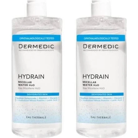 Dermedic Hydrain 3 Hialuro Acqua Micellare H2O, 2x500ml
