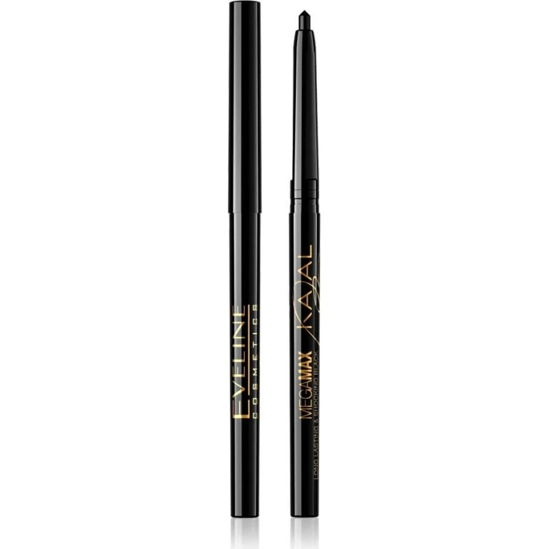 Eveline Cosmetics MegaMax Kajal Matita Eyeliner Nera