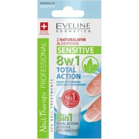 Eveline Nail Therapy 8in1 Balsamo per Unghie Sensibili 12ml