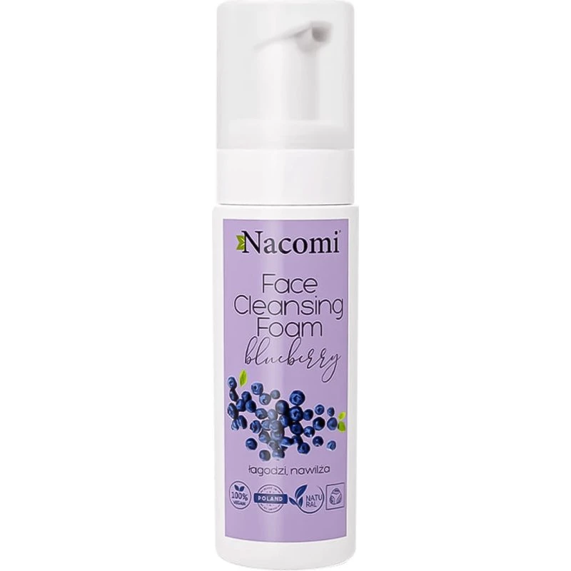 Nacomi Schiuma Detergente Viso al Mirtillo, 150ml