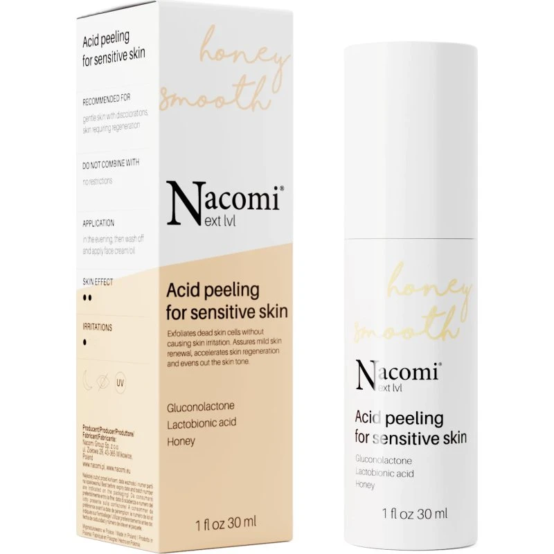 Nacomi Next Level Peeling Acido per Pelli Sensibili, 30 ml