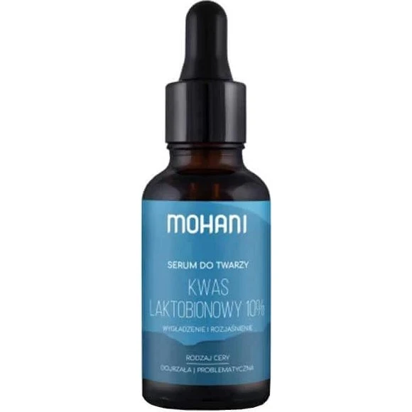 Mohani Siero Illuminante Viso con Acido Lattobionico 10%, 30 ml