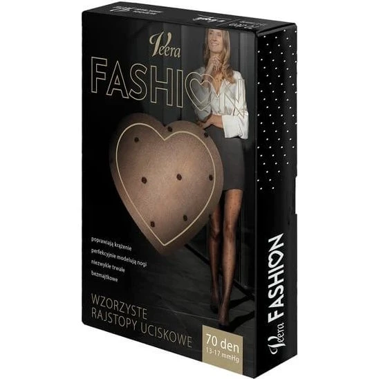 Veera Fashion Collant Fantasia a Pois Nero 70 DEN - Taglia M