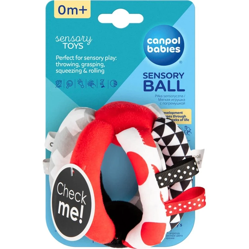 Canpol Babies Palla in Peluche a Contrasto Sensory Toys