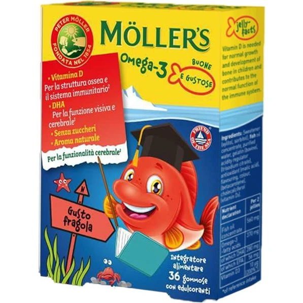 Moller's Omega 3 Jelly Fish 36 gommose