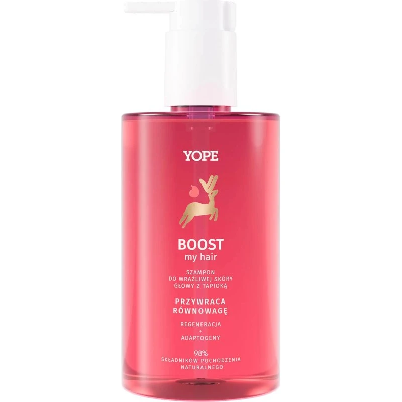 Yope Shampoo Boost per Capelli Danneggiati e Cuoio Capelluto Sensibile, 300 ml