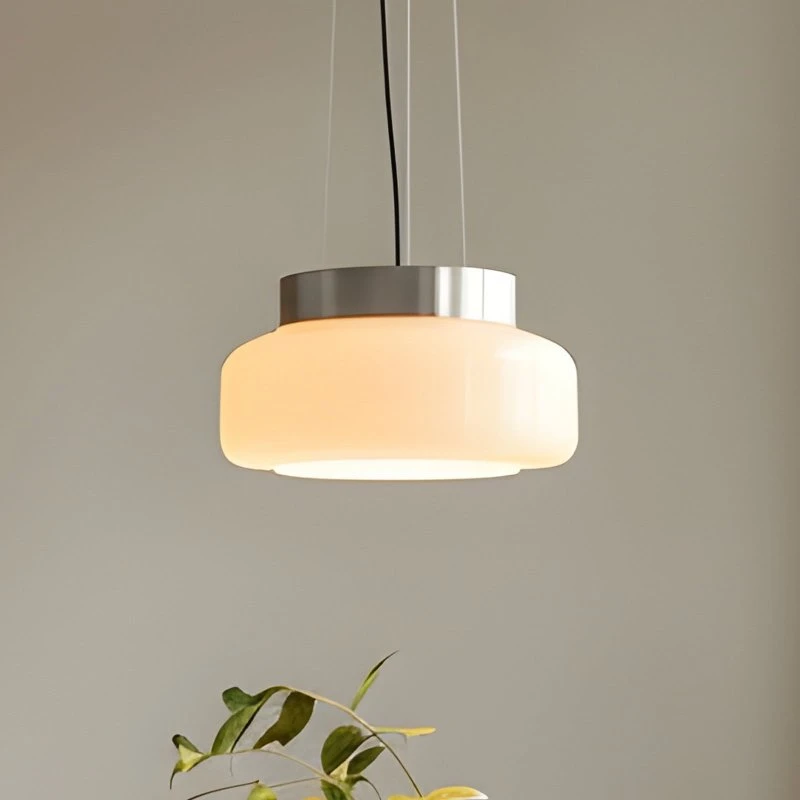 ALDEX Lampada a sospensione BonBon, color crema, Ø 25 cm, vetro