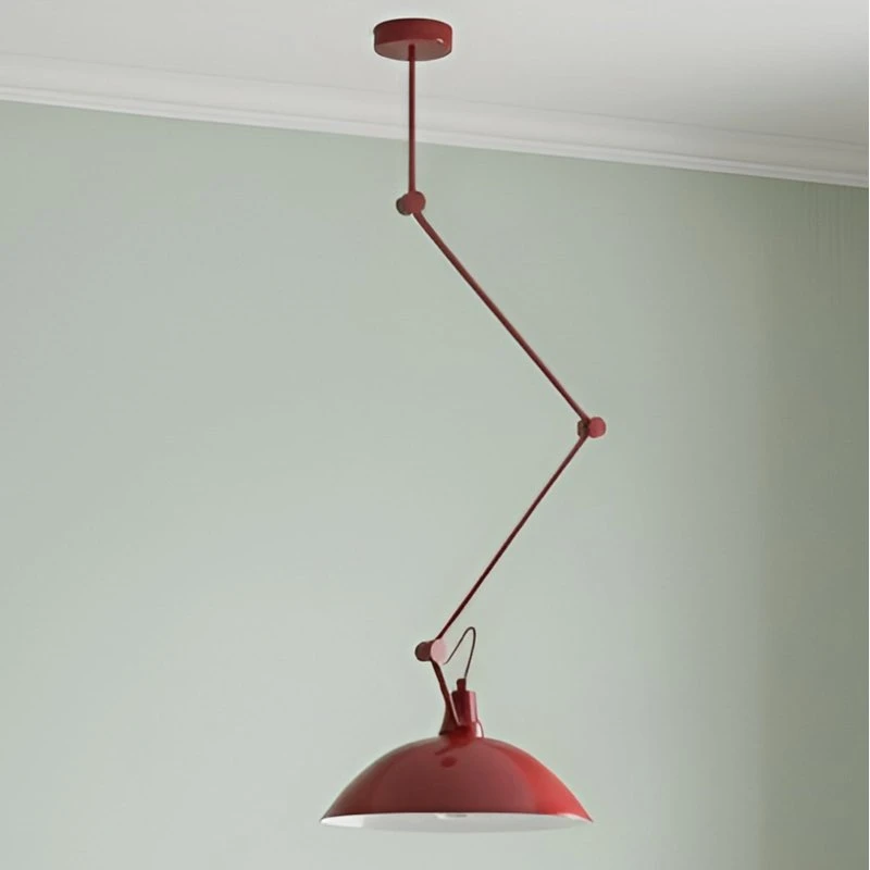 ALDEX Lampada a sospensione Melos, Rossa, Ø 36 cm, Metallo