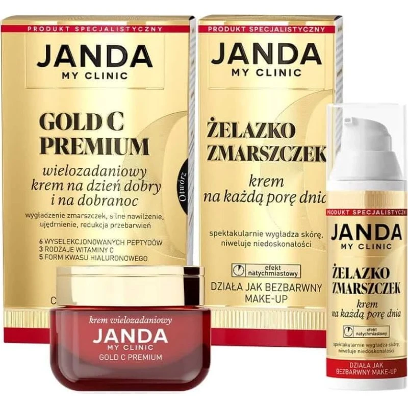 Janda My Clinic Set: Gold C Premium 50ml + Wrinkle Iron 30ml