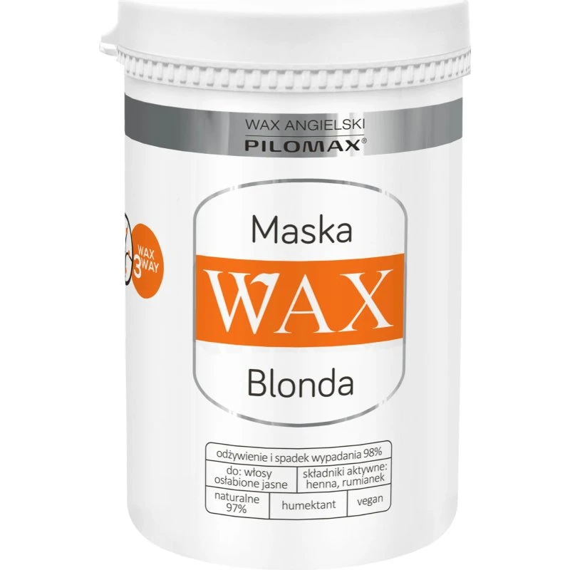 WAX Maschera Capelli Biondi Naturale Idratante e Anti-Caduta 480 ml