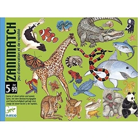 Djeco Zanimatch - Gioco di carte con animali