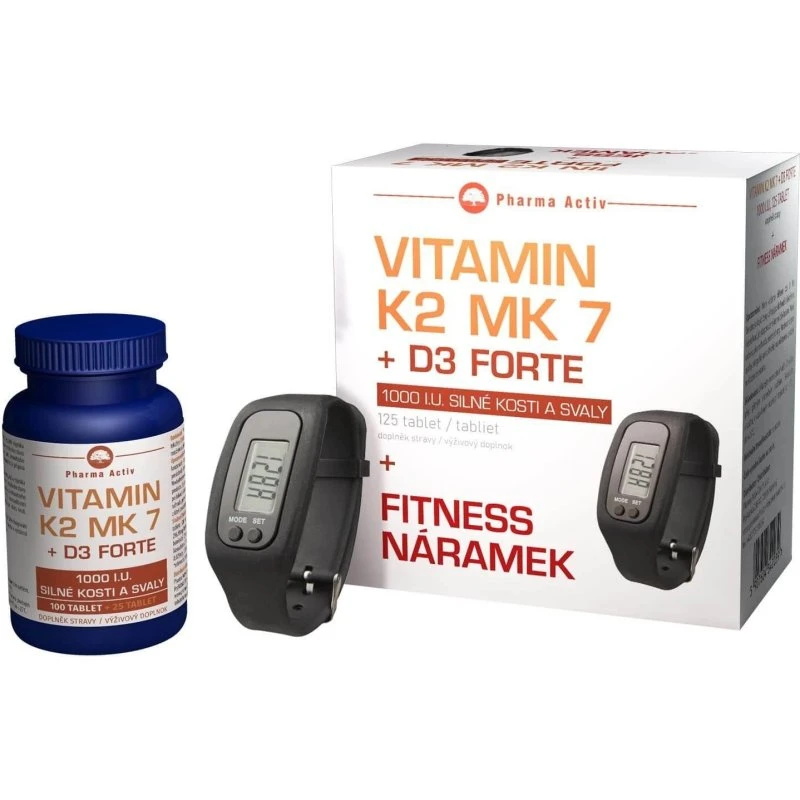 Pharma Activ Vitamina K2 MK7+D3 Forte con Bracciale Fitness