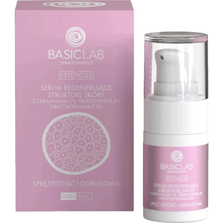 Basiclab Esteticus Siero Rigenerante con Ceramidi e Prebiotici 15ml