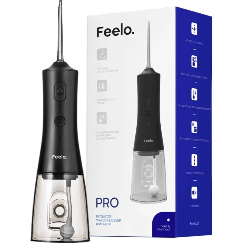Feelo Pro Irrigatore Dentale Senza Fili Nero