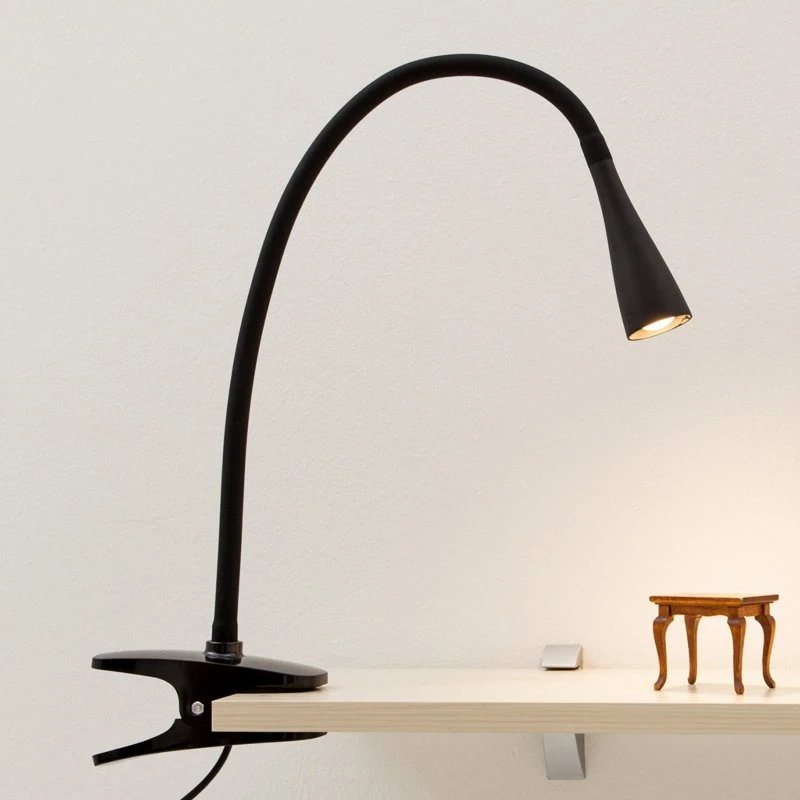 Lampada LED Baris Lindby con Morsetto - Nero