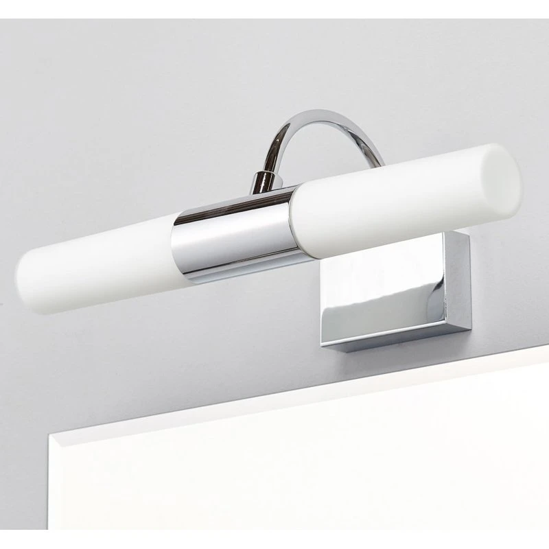 Lindby Applique da Parete Devran Cromata con Vetro Satinato