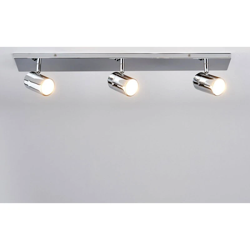 Lindby Dejan 3 Plafoniera Cromo per Bagno IP44