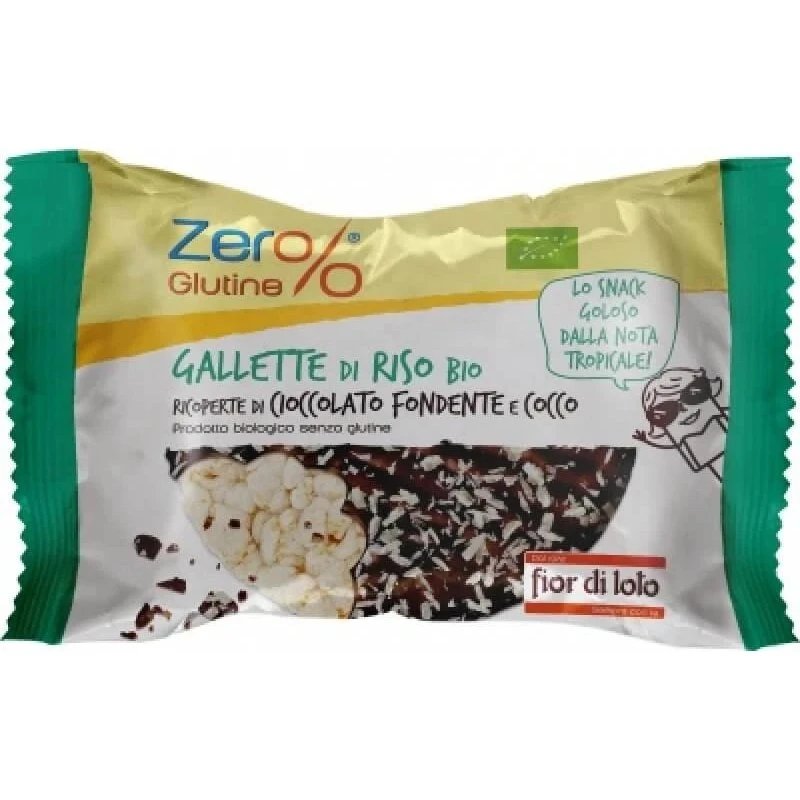 Fior di Loto Gallette di Riso Bio con Cioccolato Fondente e Cocco