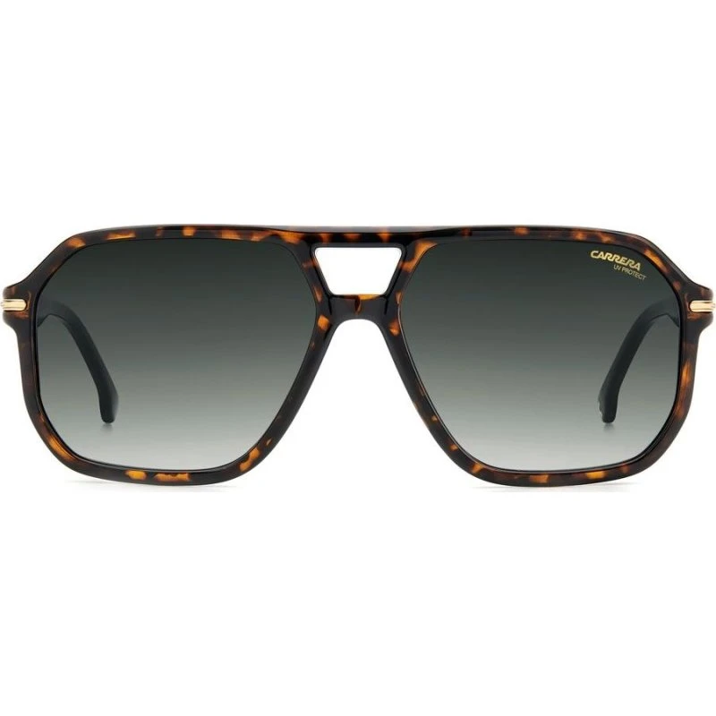 Carrera 302/S Occhiali da Sole Uomo Havana Squadrati con Lenti Verdi