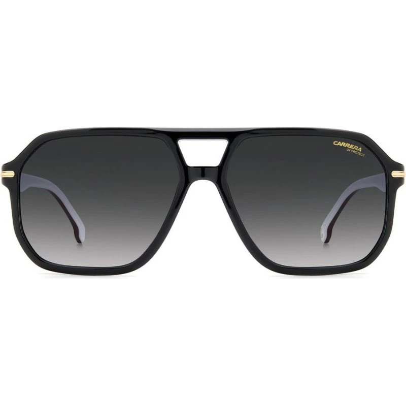Carrera 302/S Occhiali da Sole Uomo Neri Squadrati Sfumati 59mm