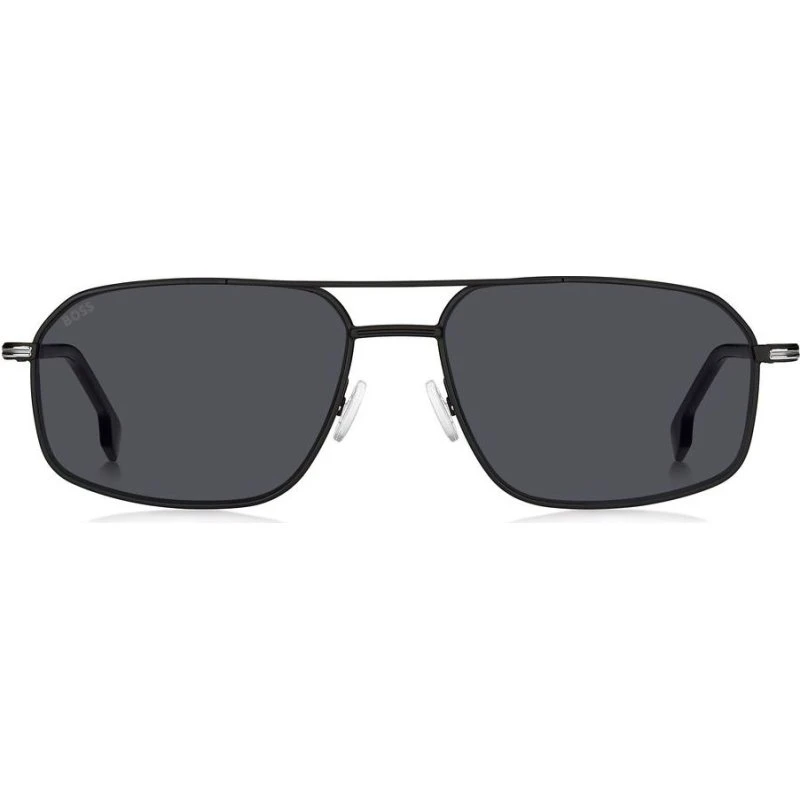 Boss 1603/S Occhiali da Sole Uomo Nero Opaco Grigio 58mm