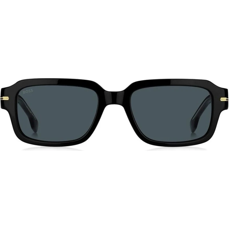 Boss 1596/S Occhiali da Sole Uomo Squadrati Nero/Grigio 53mm