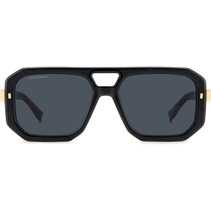 Dsquared2 D2 0105/S Occhiali da Sole Uomo Neri Geometrici