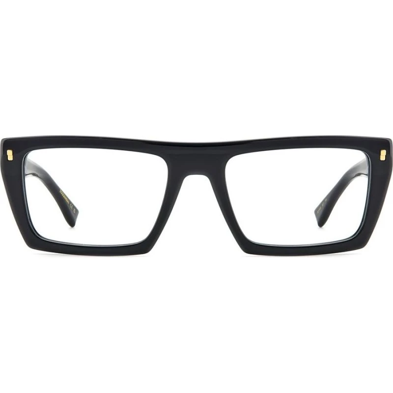 Dsquared2 D2 0130 Occhiali da Vista Uomo Neri Rettangolari