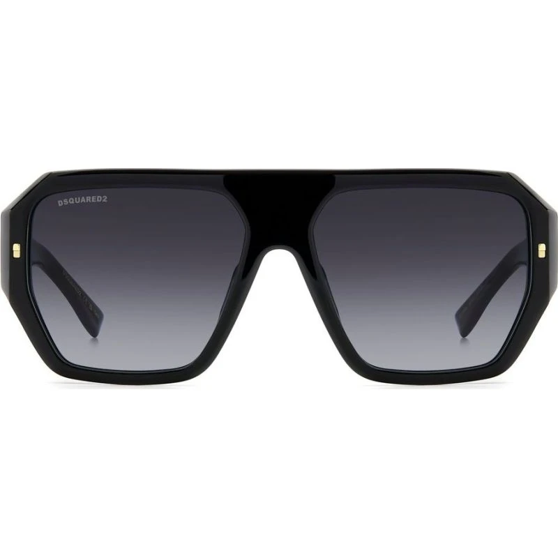 Dsquared2 D2 0128/S Occhiali da Sole Squadrati Neri e Grigi