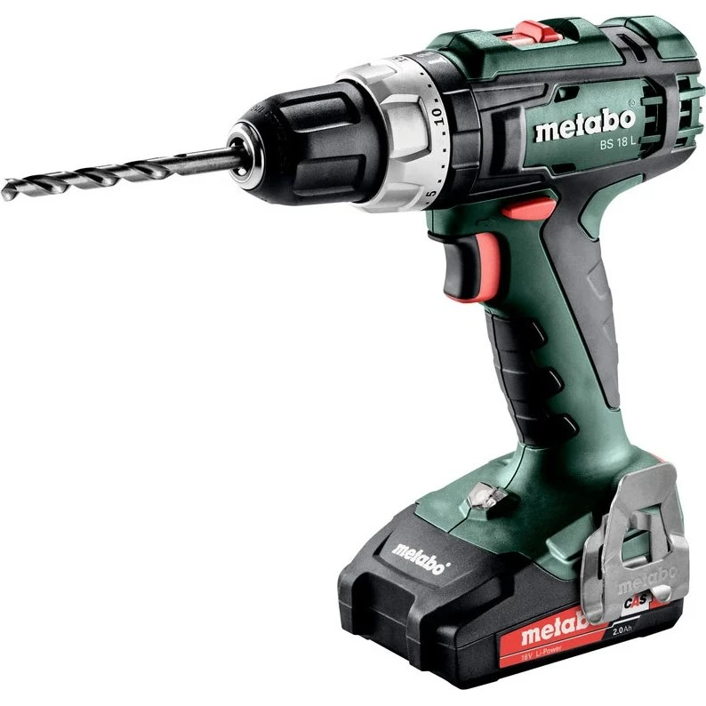 Metabo Trapano-Avvitatore BS 18 L + Kit Batterie e Caricabatterie