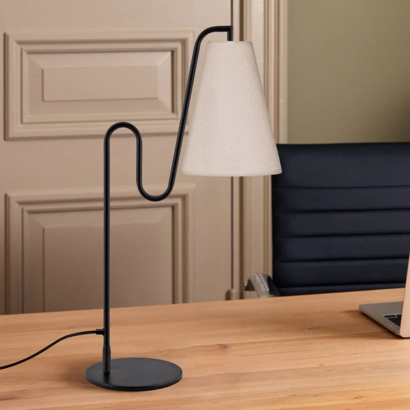 Lampada da tavolo Lou Globen Lighting, nero/bianco, 55 cm
