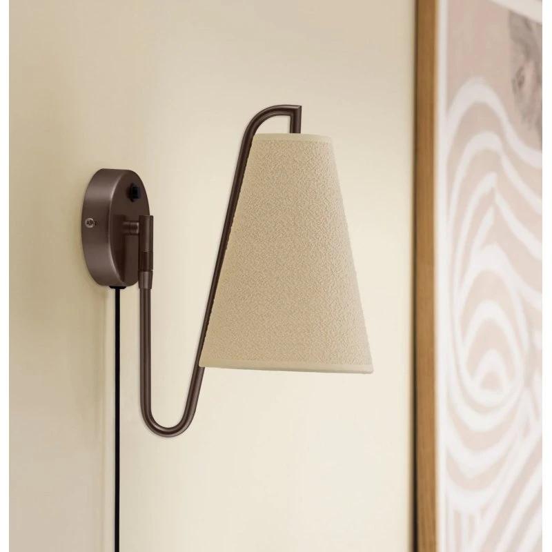 Globen Lighting Applique Lou Bronzo/Bianco Ø 14 cm
