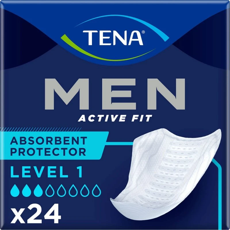 Tena Men Active Fit Livello 1, Assorbenti per Incontinenza Maschile 24 pz