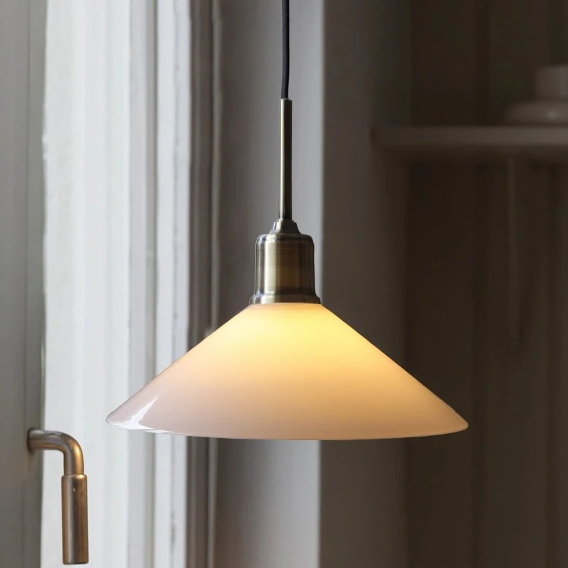 Markslöjd Lampada a Sospensione Vela, Bianco/Ottone, Ø 25 cm