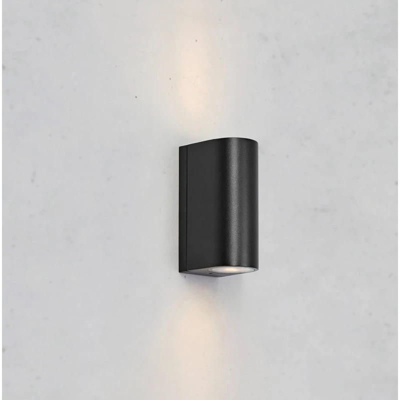 Markslöjd Applique da esterni LED Alor, nera, 2 luci, IP65