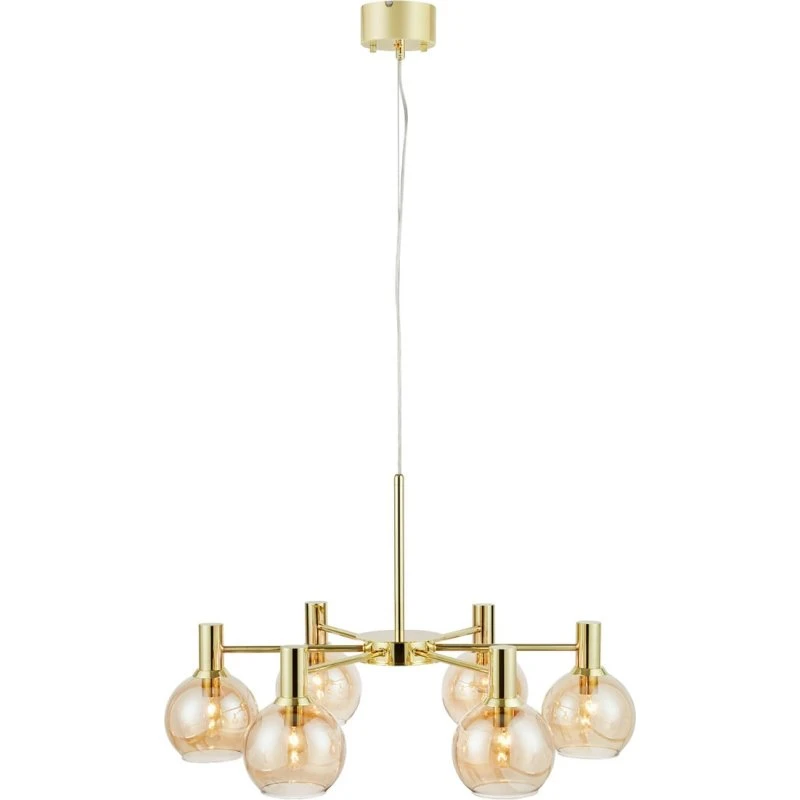 Markslöjd Lampada a sospensione Ambra, Ottone e Vetro, Ø 75 cm
