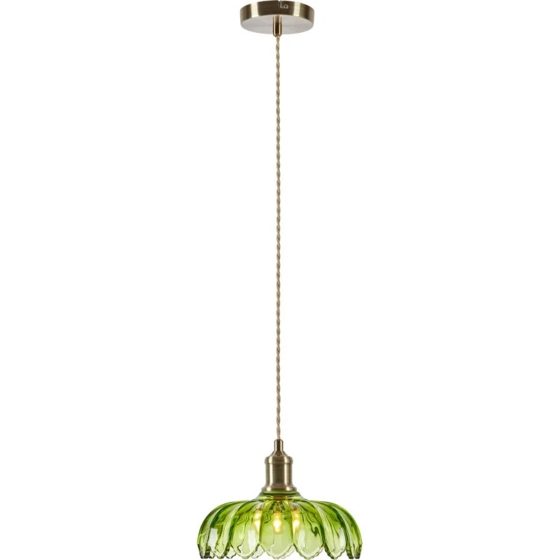 Markslöjd Lampada a sospensione Kurage, Ottone Anticato/Verde, Ø 26 cm