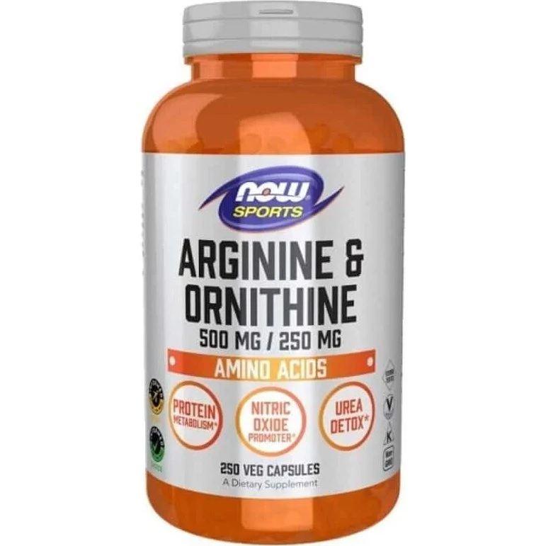NOW Foods Arginina e Ornitina 500/250 mg, 250 Capsule