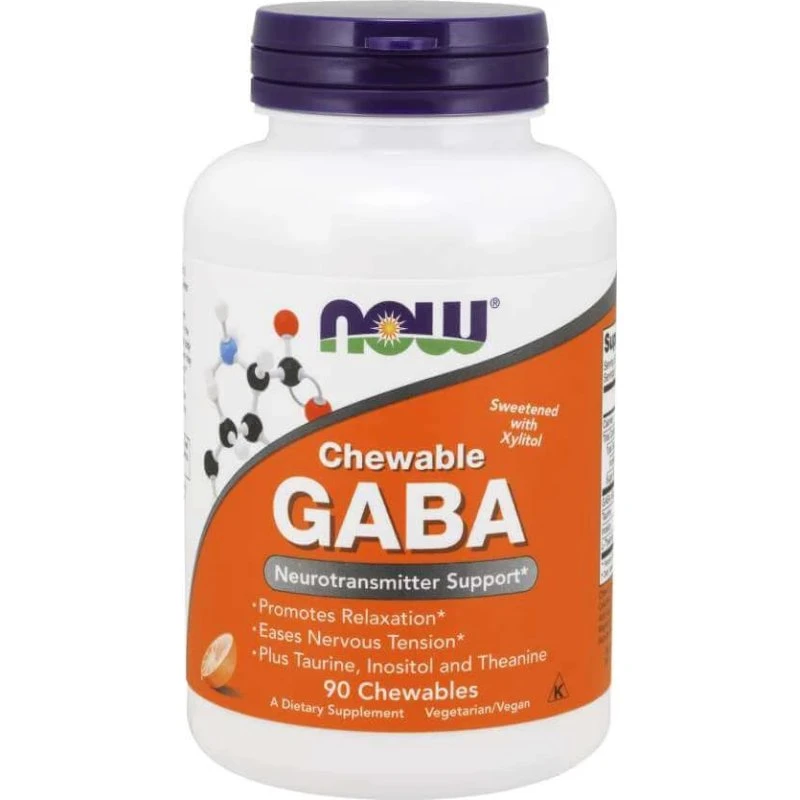 NOW Foods GABA, Taurina, Inositolo e L-Teanina - 90 Compresse