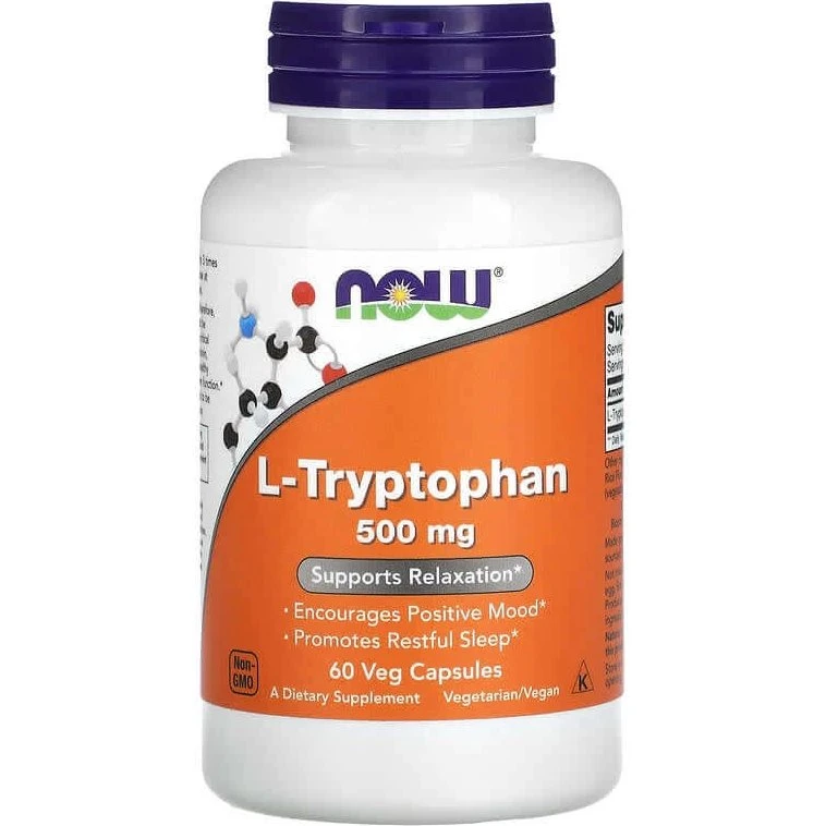 Now Foods L-triptofano 500 mg - 60 Capsule Vegetali