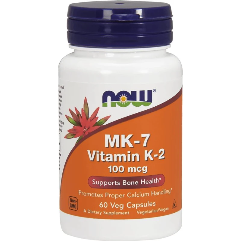 Now Foods MK-7 Vitamina K-2 100 µg, 60 Capsule