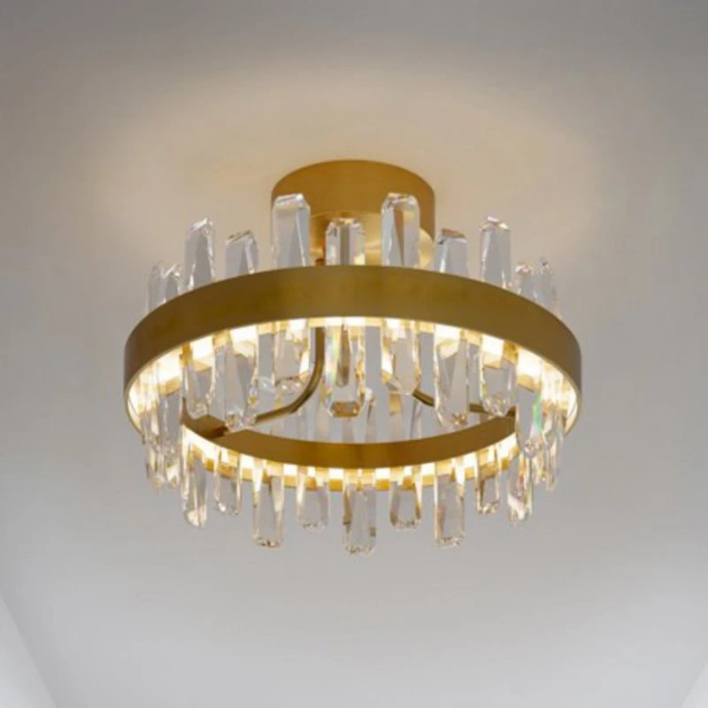 By Rydéns Plafoniera LED Triumph Ottone e Vetro Ø 50 cm